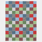 Quilt-like Swatch Color Blocks Fleece Blanket (Vorderseite)