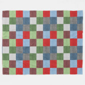 Quilt-like Swatch Color Blocks Fleece Blanket (Vorderseite (Horizontal))