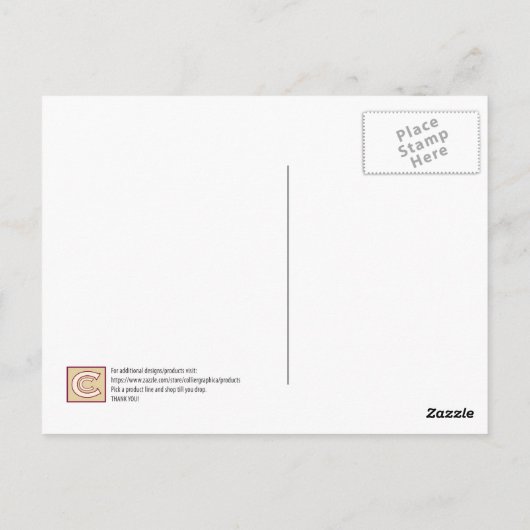 QUILT LINE-Double Wedding Rings- Postkarte (Rückseite)