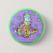 Quilt Lover Dog Button (Vorderseite)