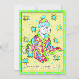 Quilt Lover Dog Einladung