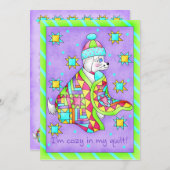 Quilt Lover Dog Einladung (Vorne/Hinten)