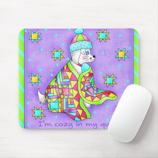 Quilt Lover Dog Mousepad (Mit Mouse)