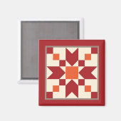 Quilt Magnet - Stepping Stones (Putenrot) (Vorderseite/Rückseite)