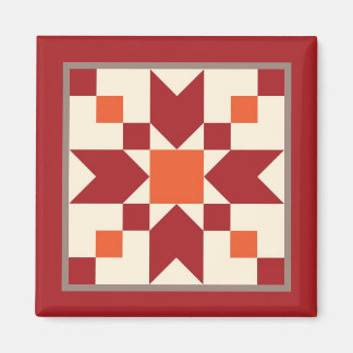 Quilt Magnet - Stepping Stones (Putenrot)