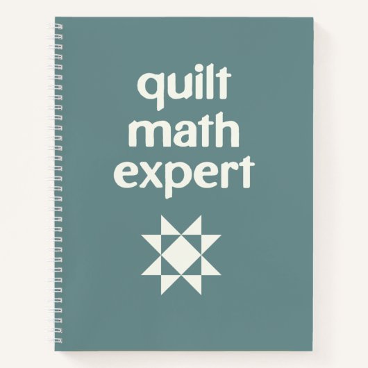 Quilt-Mathematik-Experte Graphikpapier für Quilter Notizblock (Vorderseite)