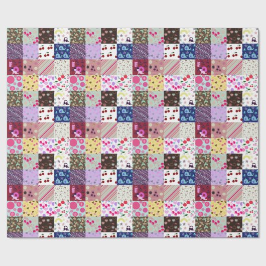 Quilt meiner Muster klein Geschenkpapier (Flach)