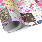 Quilt meiner Muster klein Geschenkpapier (Rolleneckpunkt)