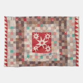 Quilt mit Sternen im Zentrum Geschirrtuch (Horizontal)