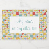 QUILT MOSAIC 2"x3"-Etikett / Horizontal Lebensmitteletikett (Einzelnes Label)