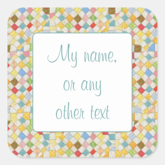 QUILT MOSAIC 3" Square Matte Stickers (Vorderseite)