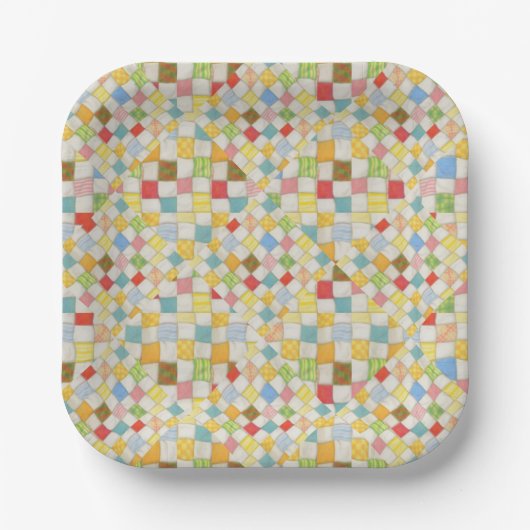 QUILT MOSAIC 7" Square Paper Teller (Vorderseite)
