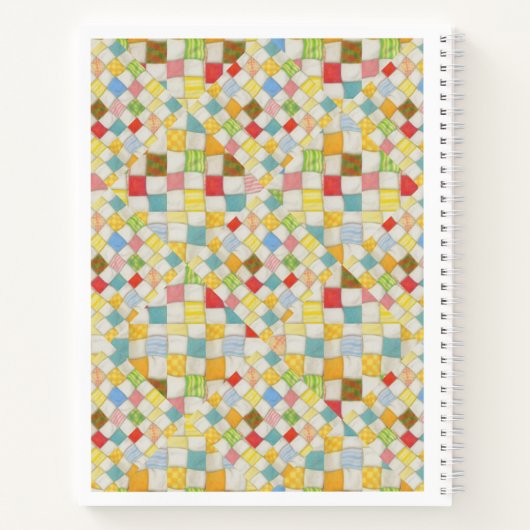 QUILT MOSAIC 8.5x11 Spiral-Notebook Notizblock (Rückseite)