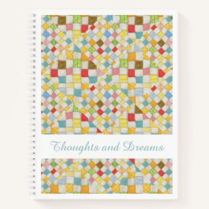 QUILT MOSAIC 8.5x11 Spiral-Notebook + Text Notizblock