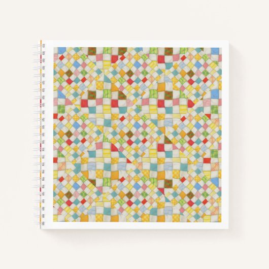 QUILT MOSAIC 8.5x8.5 SpiralNotebook Notizblock (Vorderseite)