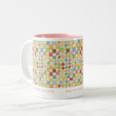 QUILT MOSAIC Business ID Rosa Zwei-Tonen-Tasse Zweifarbige Tasse (Vorderseite Links)