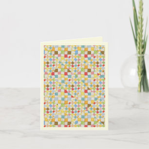 QUILT MOSAIC Danke Note Card / Creme