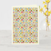 QUILT MOSAIC Geburtstagskarte / Creme Karte (Gelbe Blume)