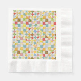 QUILT MOSAIC geprägtes Mittagspapier Napkins Serviette