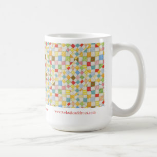 QUILT MOSAIC Geschäft-ID Hohe Weiße Tasse