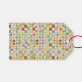 QUILT MOSAIC-Geschenketiketten / weiß Geschenkanhänger (Vorderseite (Horizontal))
