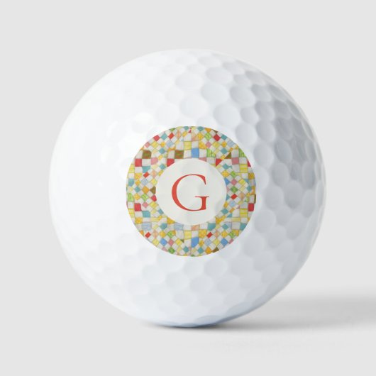 QUILT MOSAIC Golf Balls + Ursprünglich Golfball (Vorderseite)