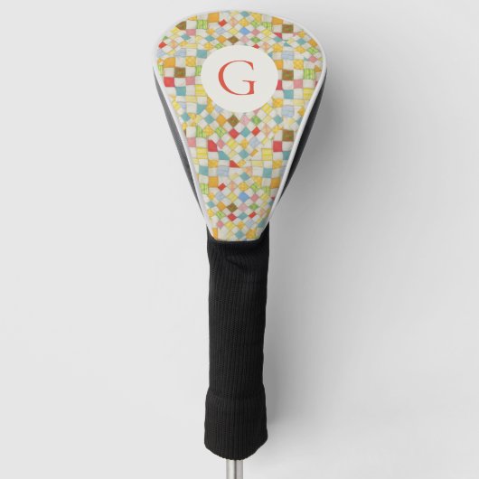 QUILT MOSAIC Golf Driver Cover + Initial Headcover (Vorderseite)