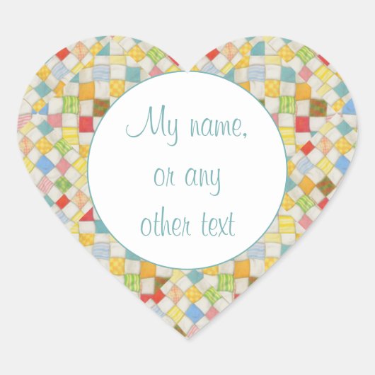 QUILT MOSAIC Heart Matt Stickers (Vorderseite)