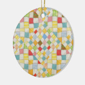 QUILT MOSAIC Keramik Circle Ornament (Links)