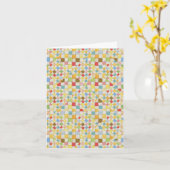QUILT MOSAIC Note Card Karte (Gelbe Blume)