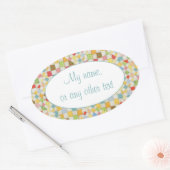 QUILT MOSAIC Oval Matte Stickers (Umschlag)