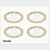 QUILT MOSAIC Oval Matte Stickers (Blatt)