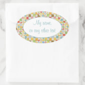 QUILT MOSAIC Oval Matte Stickers (Tasche)