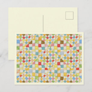 QUILT MOSAIC Postcard / Creme Postkarte