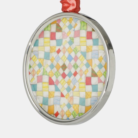 QUILT MOSAIC Premium Runde Ornamente (Links)
