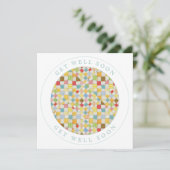 QUILT MOSAIC Square Flat Get Well Card Karte (Stehend Vorderseite)