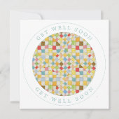 QUILT MOSAIC Square Flat Get Well Card Karte (Vorderseite)
