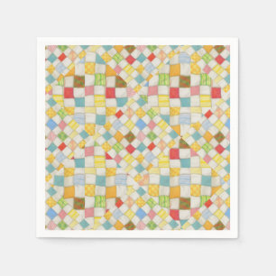 QUILT MOSAIC Standard Cocktail Papier Napkins Serviette