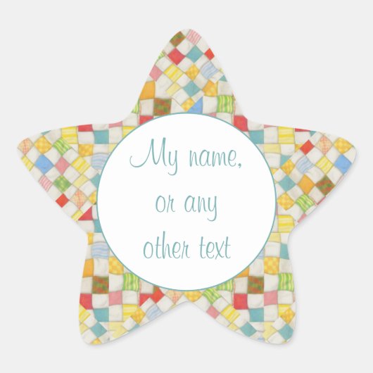 QUILT MOSAIC Star Matte Stickers (Vorderseite)