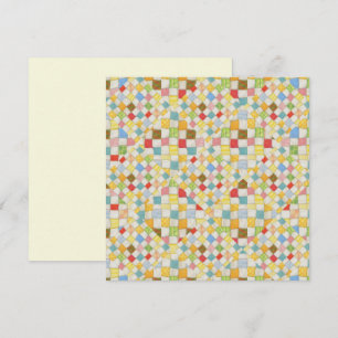 QUILT-MOSAIK 5,25" quadratische flache Karte / Cre