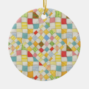 QUILT-MOSAİK Keramik-Kreis-Ornament Keramik Ornament