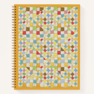 QUILT-MOSAIK Spiralblock 21,59 x 27,94 cm - Gold Notizblock