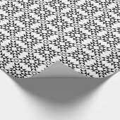 Quilt Muster 01 - Schwarz Geschenkpapier (Ecke)