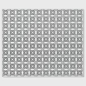 Quilt Muster 01 - Schwarz Geschenkpapier (Flach)