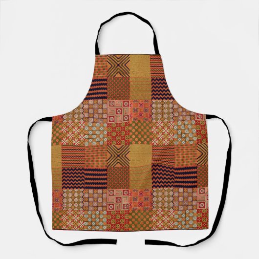 Quilt-Muster-1 All-over-Print-Schürze Schürze (Vorderseite)