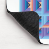 Quilt Muster 3 in Blau und Lila Mousepad (Ecke)