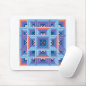 Quilt Muster 3 in Blau und Lila Mousepad (Mit Mouse)