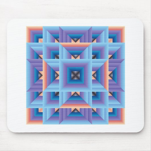 Quilt Muster 3 in Blau und Lila Mousepad (Vorne)