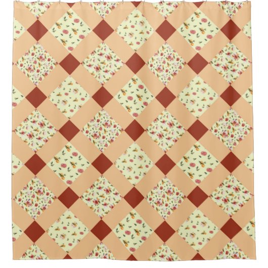 QUILT MUSTER DUSCHVORHANG (Vorderseite)