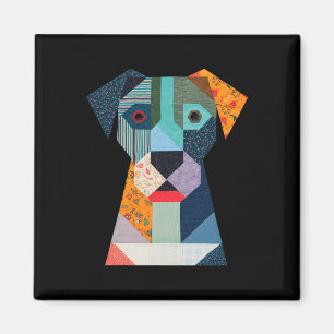 Quilt-Muster-Hund zum Beenden von Lover Quilter Se Magnet